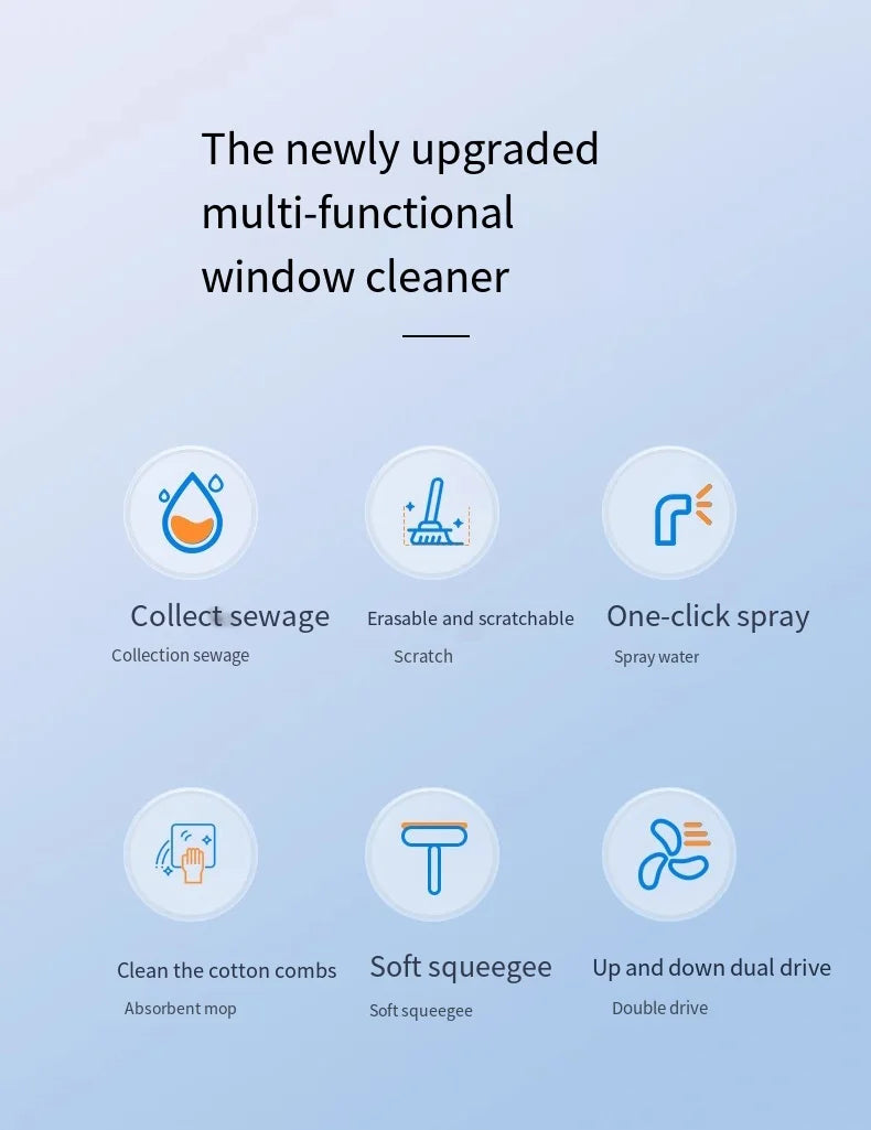 Multifunctional Electric Cordless Window Cleaner Portable Glass Cleaner Tools