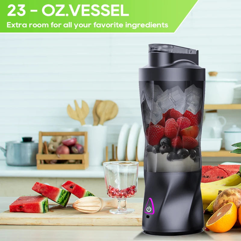 Electric Portable Juicer Fresh Fruit Mixer 700ML Multifunctional USB Rechargeable
