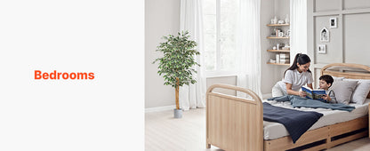 VEVOR 5/6/7/8FT Artificial Tree Tall Faux Ficus Plant with Natural Wood Trunk green Tree